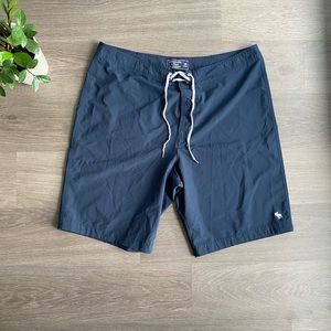 Abercrombie & Fitch Navy Tie-Up Swim Trunks